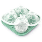 Mint green four-cavity silicone soccer ball ice mold