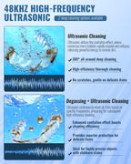 48kHz Portable Ultrasonic Cleaner for Retainers, Dentures & Jewelry