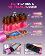 Exploded view of the heated comb, ceramic section and internal heating system