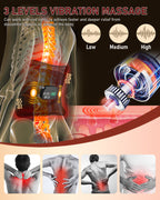 Infrared Red Light Therapy Belt with Heat & Vibration – Cordless Back Massage