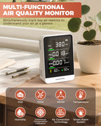 Portable 5-in-1 Indoor Air Quality Monitor for Home