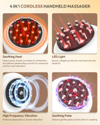 Body Sculpting Cellulite Massager with Heat, Light & Vibration – Rechargeable Lymphatic Massage Tool