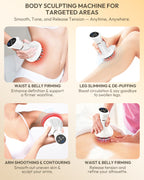 Body Sculpting Cellulite Massager with Heat, Light & Vibration – Rechargeable Lymphatic Massage Tool