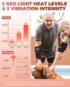 660nm & 850nm Red Light Therapy Neck Wrap with Heat & Vibration Massage