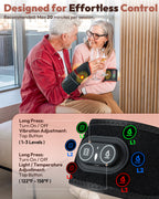 660nm & 850nm Infrared Red Light Therapy Wrist Wrap with Heat & Vibration