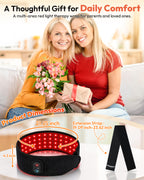 Gift-oriented graphic showing the wrist wrap dimensions and extension strap